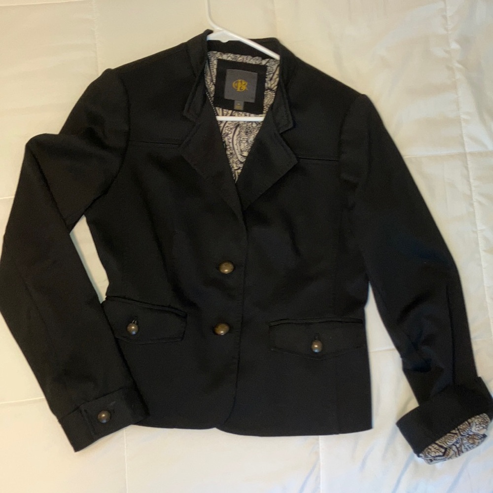 Out Back Red Black Cotton Blazer Medium